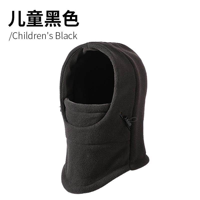 Winter hat, scarf, integrated fleece head cover, thermal pullover hat, thickened cold-proof cycling, skiing head cover, face mask