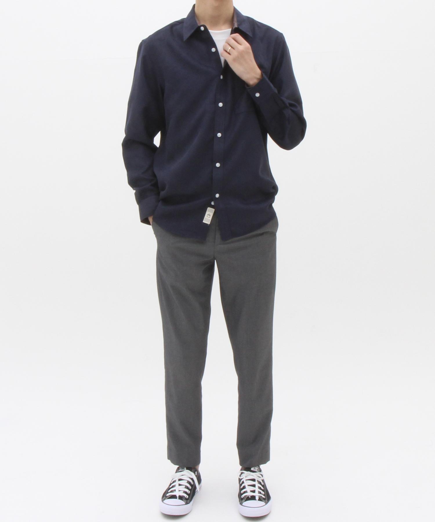The Shirt Studio Black Loose Fit Corduroy Shirt 100