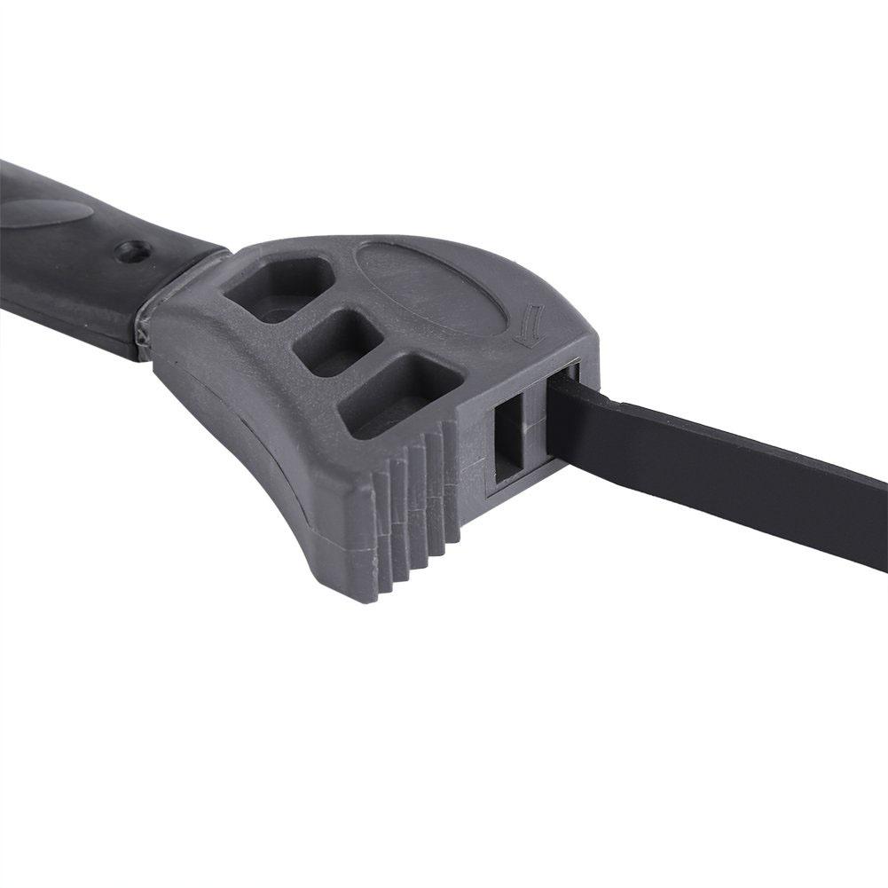 Universell oljefilternøkkel reim justerbar gummi krukkelokk stram løsne rørleggerverktøy