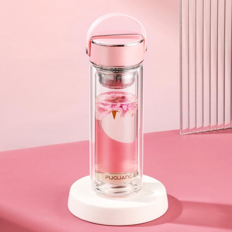 Fuguang Lingyu G2031 Double-Layer Glass Cup, 300ml