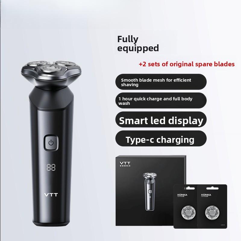 Full Body Washing Razor Electric USB Charging Type Convenient Wet and Dry 3D Floating Three-knife Head Razor Strong Battery Life