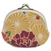 Noren Wallet (Kiss-lock Coin Purse / Retro Flower - Line Blue) Mini Round 3.3 Sun