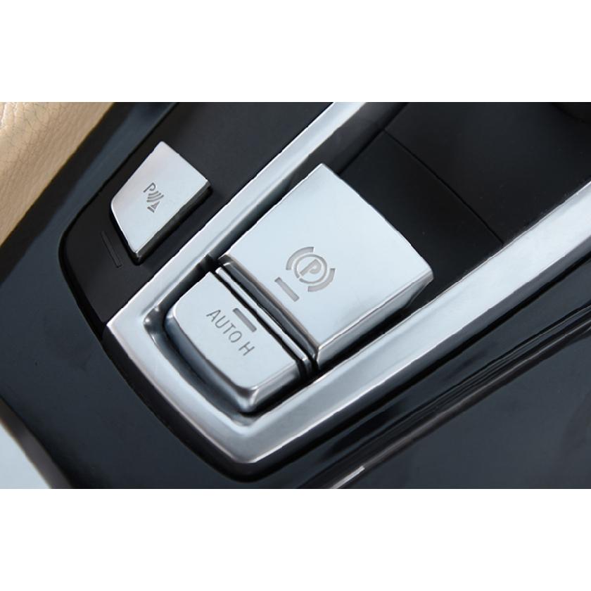 Fit For BMW X5 X6 F15 F16 2014-2018 ABS Silver Electronic Handbrake Panel Trim
