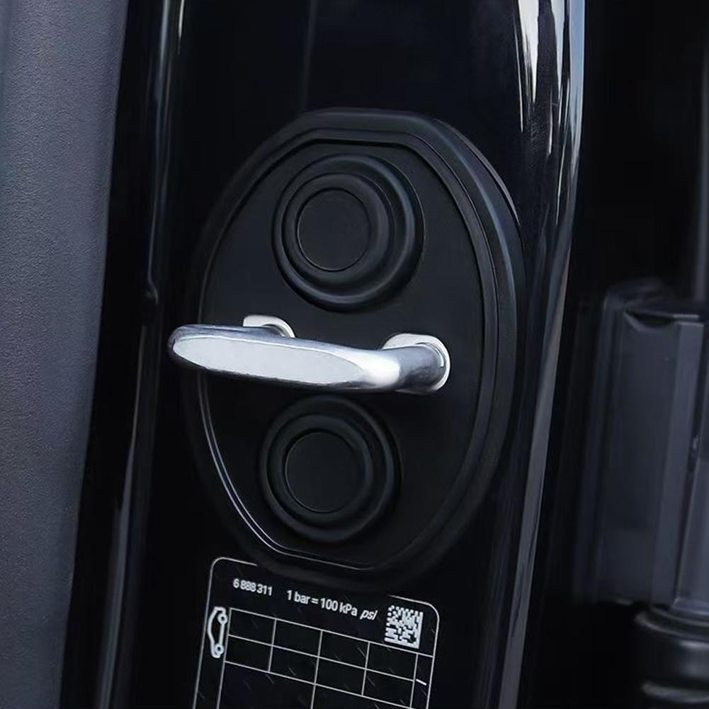 Car Door Latch Accessories Upgrade Closing Shockproof Silicone Cushion Mute Shock Absorber Protective Covers