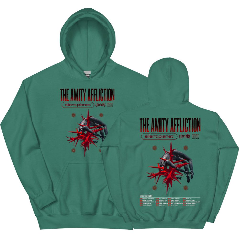 

The Amity Affliction Tour Hoodies Album House of Cards Graphic Sweatshirts Long Sleeve Hooded Pullovers Men Women Clothing XXXL