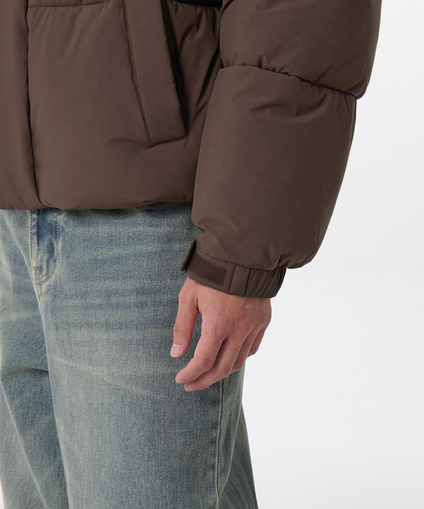 Musinsa Standard Daily Puffer Hooded Short Padded Jacket [Baroque Brown]