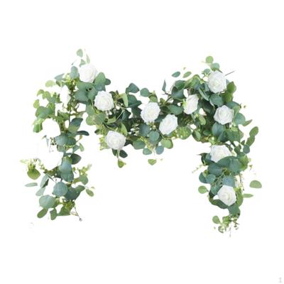 Artificial Green Leaves Vines Eucalyptus Garland Fake Faux Rose Vine