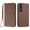 For Sony Xperia 1 VII Leather Case Wallet Stand Phone Cover with Wrist Strap