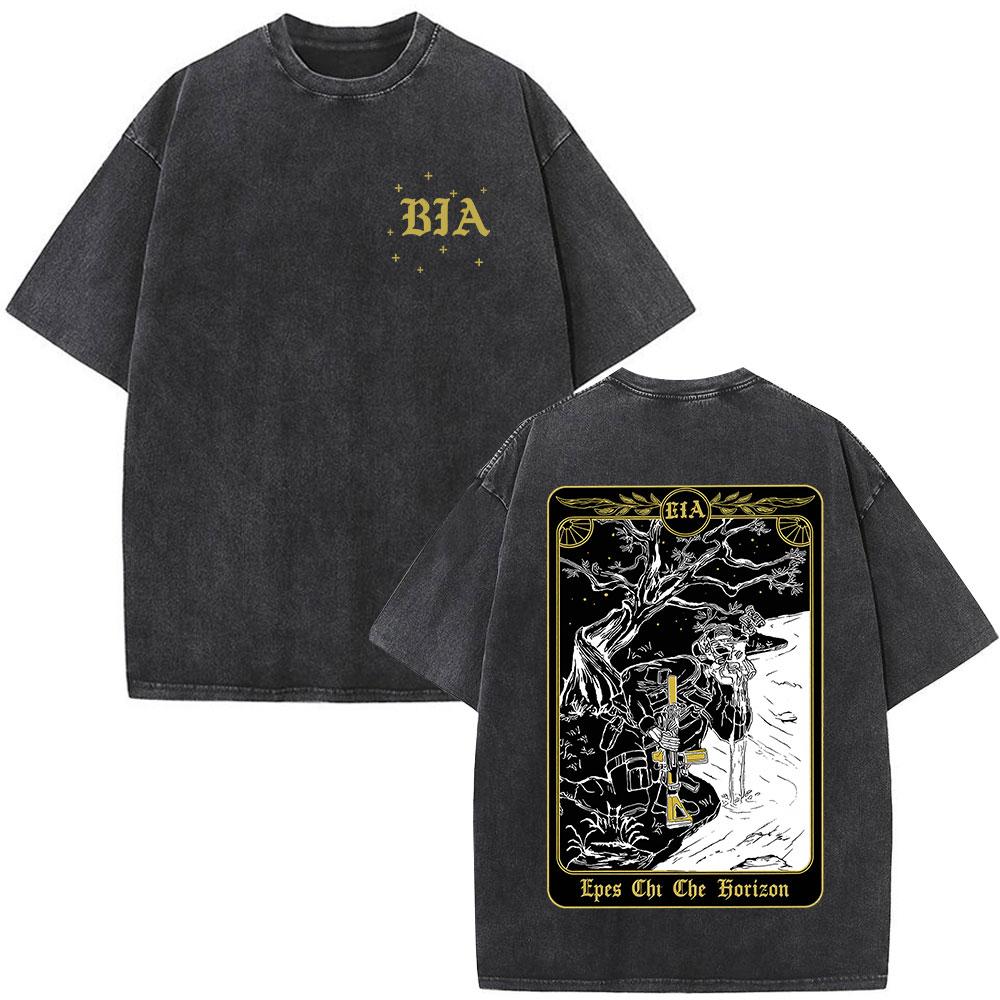 

Vintage Washed Mystery Brothers in Arms Printed Tshirt Men Women Clothing Casual Cotton Short Sleeve T Shirts Streetwear S
