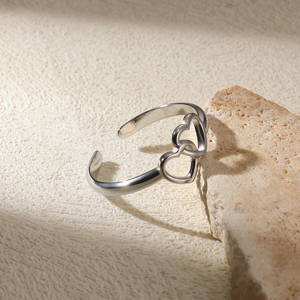 

New Design Stainless Steel Irregular Rings For Women Sea Star Shell Broad Surface Bague Punk Heart Gold Color Jewelry Christmas resizable