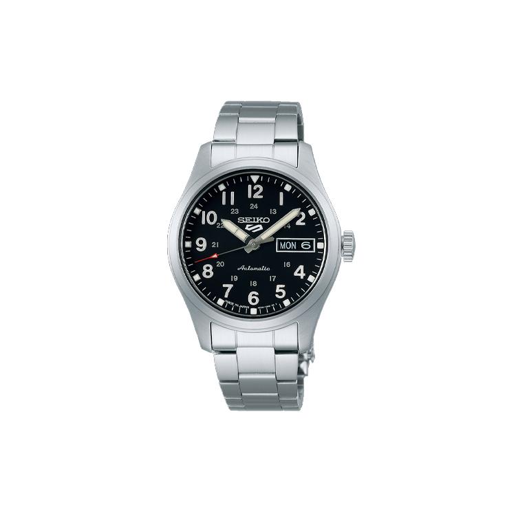 

SEIKO 100m Water Resistant Mechanical Movement Stainless Steel Strap Watch Men s Watches Black Dial SBSA197 Black Dial