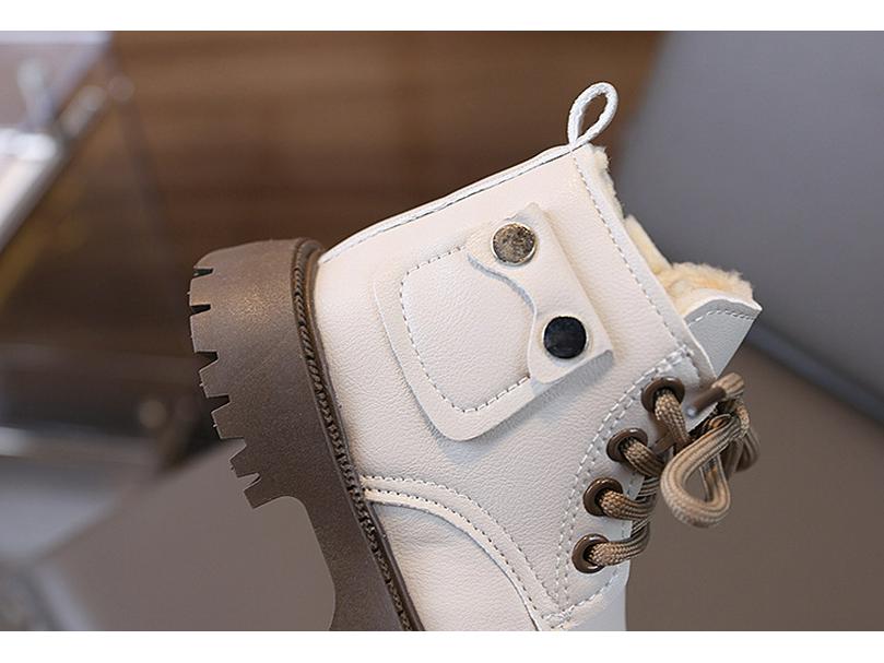 Kinder Herbst/Winter Baumwolle Martin Stiefel: Warme, stilvolle Schneestiefel mit Reißverschluss für Jungen und Mädchen.