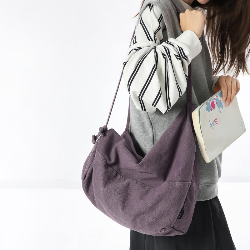 Vintage Canvas Large Capacity Crossbody Bag Men's Lightweight Shoulder Bag Women's Sports Bag