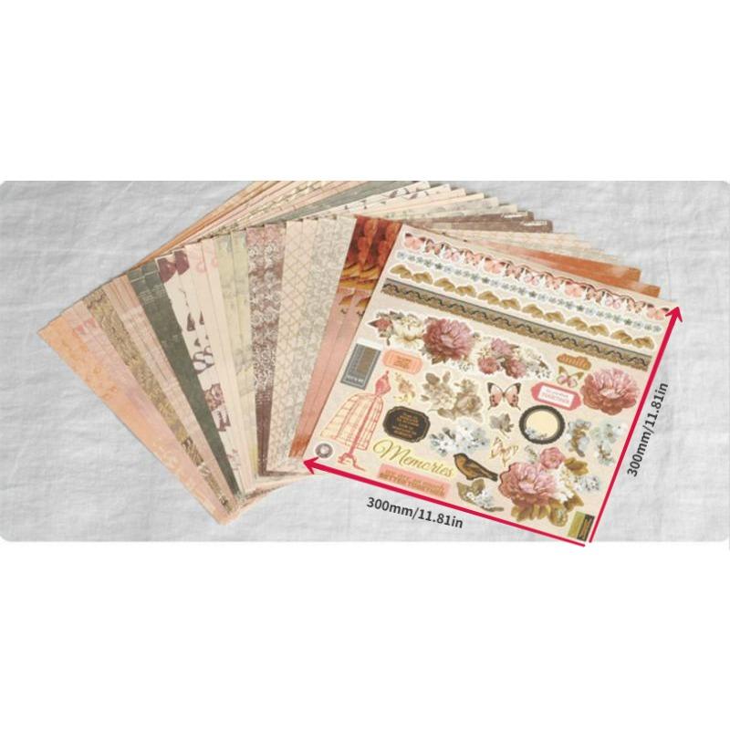 Garden Life Scrapbook Paper Pad Assorted Pattern Decoupage Cardstock Vintage Scrapbooking DIY Decorative Cardmaking Supplies