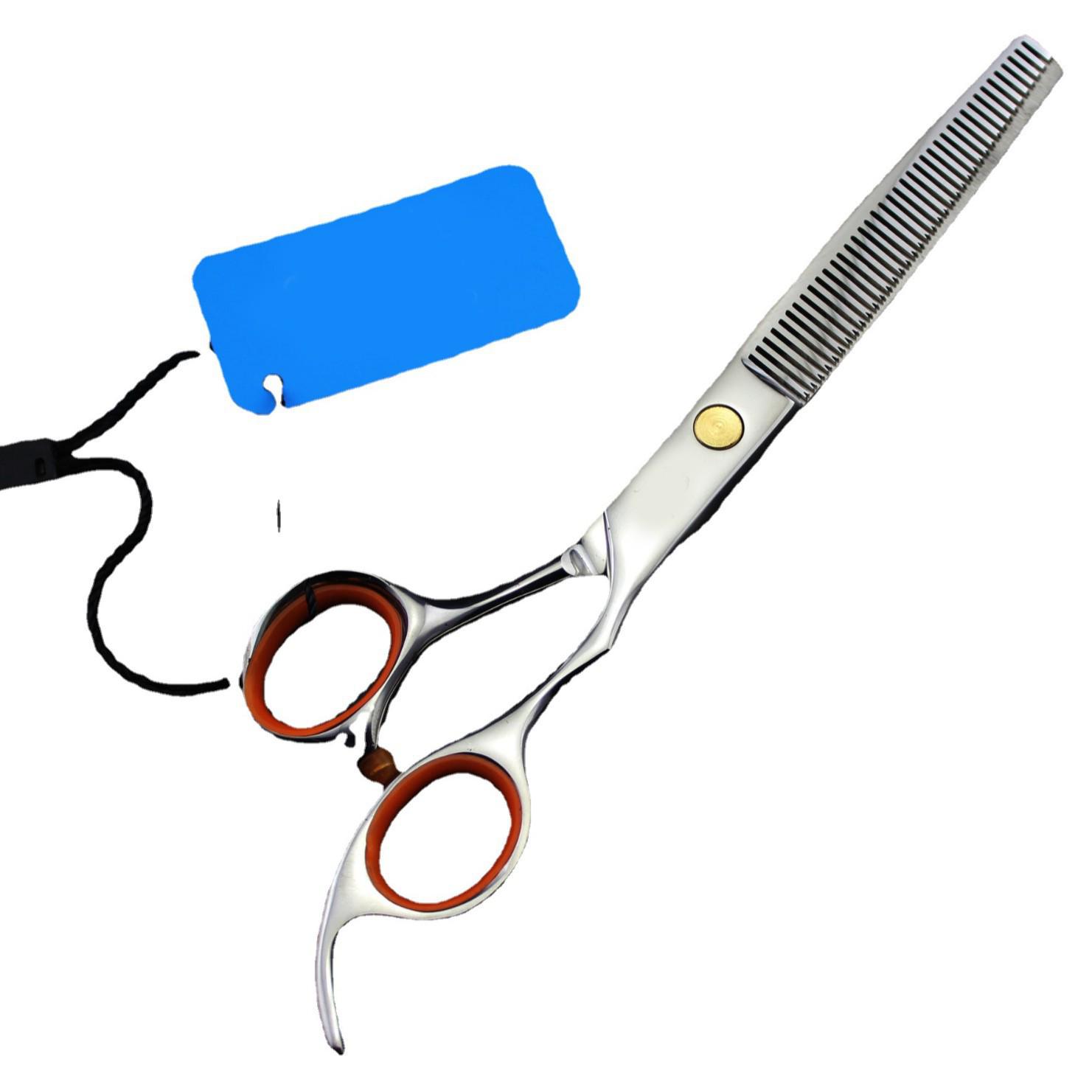 7 Pet Grooming Scissors: Straight & Thinning Shears with Gold Screw 6.5-inch Thinning Shears