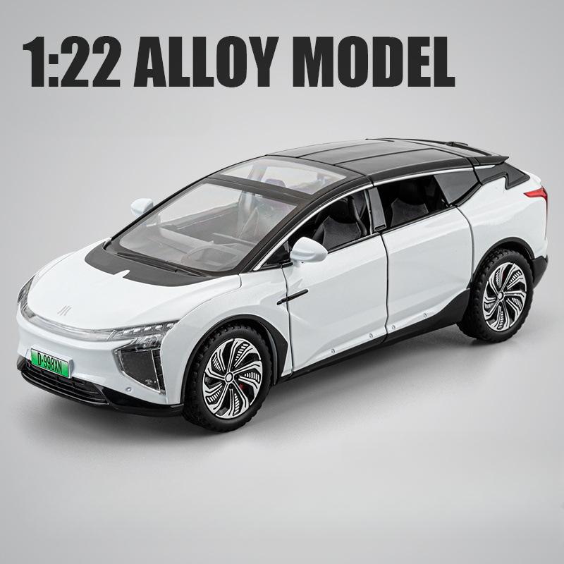 

1/22 HiPhi X Роскошный интеллектуальный электрический внедорожник из литого сплава, имитация внедорожника, складное зеркало заднего вида, игрушка для детей белый