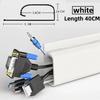 1PC 15.7in Self adhesive Under Desk Cable Management Tray PVC Power wire hider Strip Cord Holder No Drilling wire Organizer Cabl