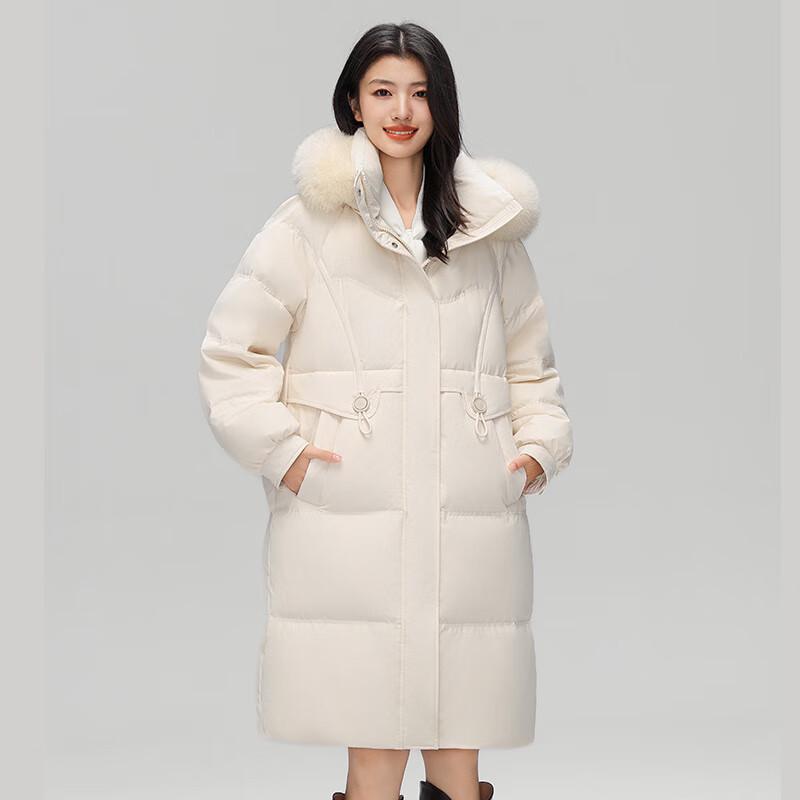 

Fengmao Women s Fox Fur Collar Winter Down Jacket 2XL
