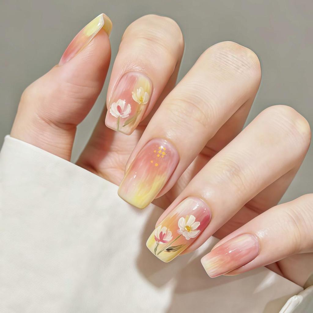 Cat Eye Polka Dot Detachable Nails with Bow Patches - Cute Handmade Nail Art for New Year