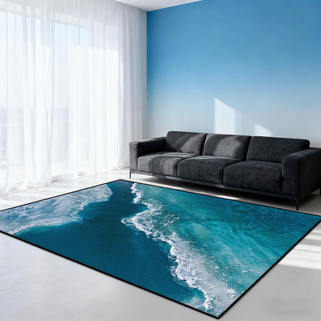 Ocean Waves Carpets for Living Room Decoration Floor Lounge Rug Large Area Rugs Bedroom Carpet Modern Home Living Room Decor Mat