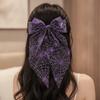 Bronzing Transparent Halloween Bow Hair Clip Halloween Hairpin  Festival Daily Wear