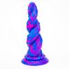 Mixed Color Camouflage Shaped Anal Plug Liquid Silicone Simulation Harem Fake Penis SM  Adult Sexual Anal Plug Product