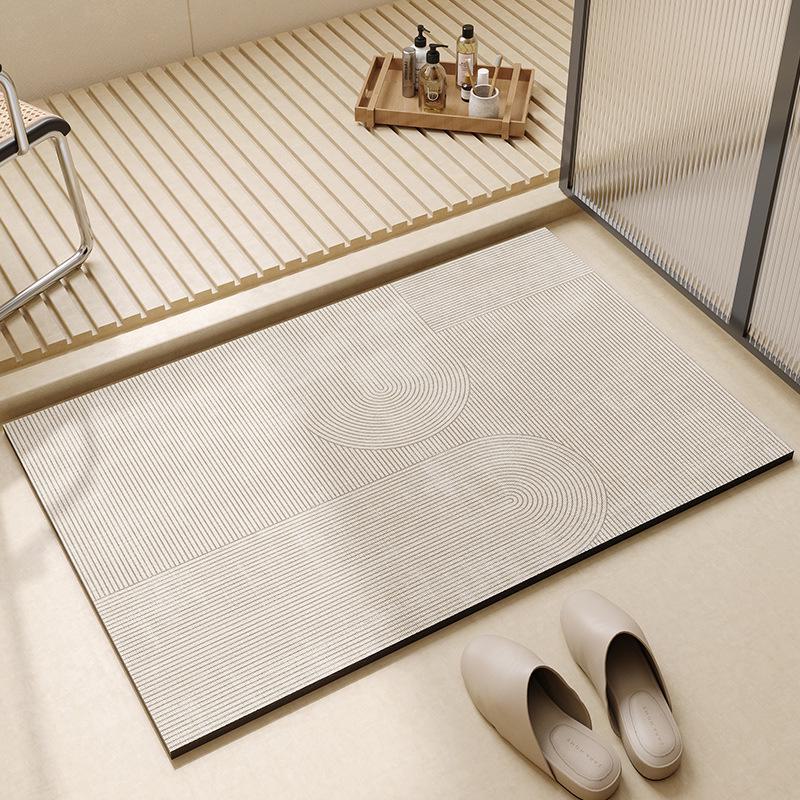 Wabi-Sabi Diatom Mud Bathroom Mats: Absorbent, Quick-Drying, Non-Slip, Dirt & Wear-Resistant.