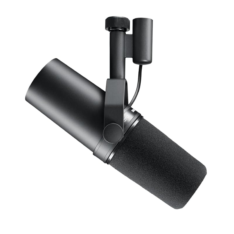 

SHURE Sure dynamic microphone SM7B : cardioid unidirectional XLR wired noise removal delivery streaming audio music performance recording recording