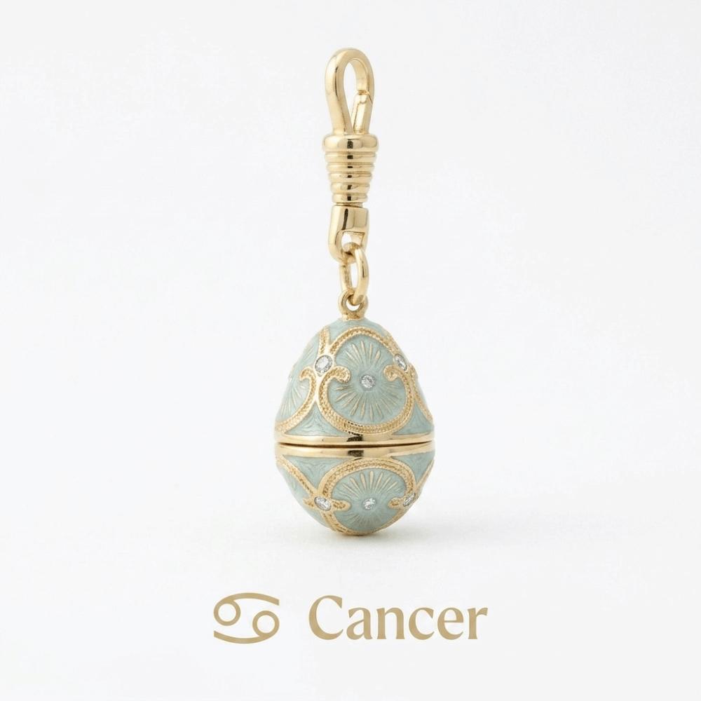 Egg Shaped Enamel Egg Pendant Copper Material Vintage Egg Necklace Zodiac Locket Necklace Women