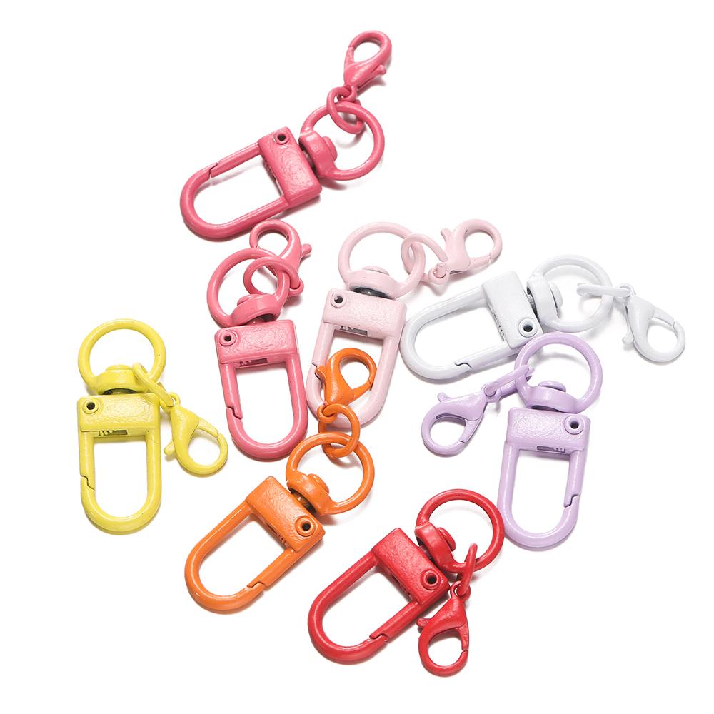 5/10Pcs Colorful Alloy Snap Lobster Clasp Hooks with 14mm Lobster Clasp for DIY Key Chain Bags Pendants Accessories Wholesale