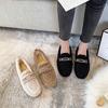 Nuova Moda Primavera/Autunno Stivali Slip-On da Donna Outdoor con Suola Chunky e Shearling - Stivali Bean Oversize Scarpe di Cotone