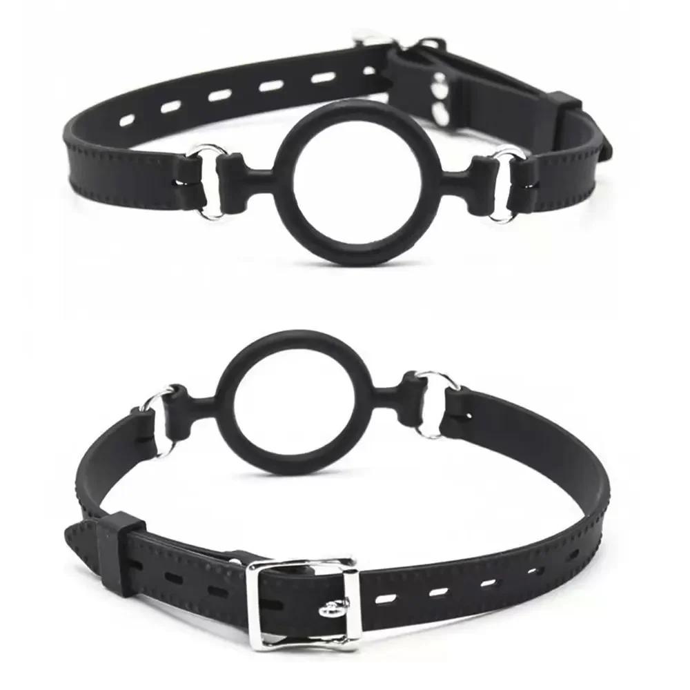 Silicone Oral Sex Ring Open Mouth Gag Flirting Bondage Balls Adult Game Erotic Toys Restraints Sex Toys For Couples
