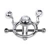 BDSM Sex Toy 304 Stainless Steel Breast Clip with Leather Belt for Women Breast Bondage PP Chain