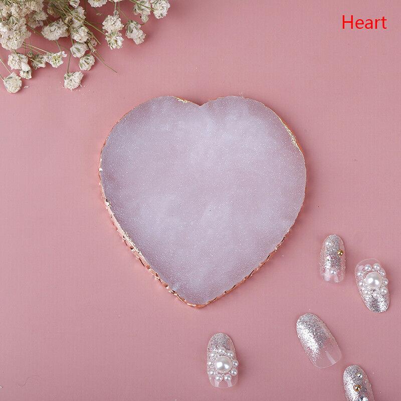 Harz-Nagelkunst-Palette, Nagel-Gel-Nagellack-Mischung, Rührplatte, Nagelspitzen-Design, Display, Borad, quadratisch, rund, Herz, Stern, Blattform