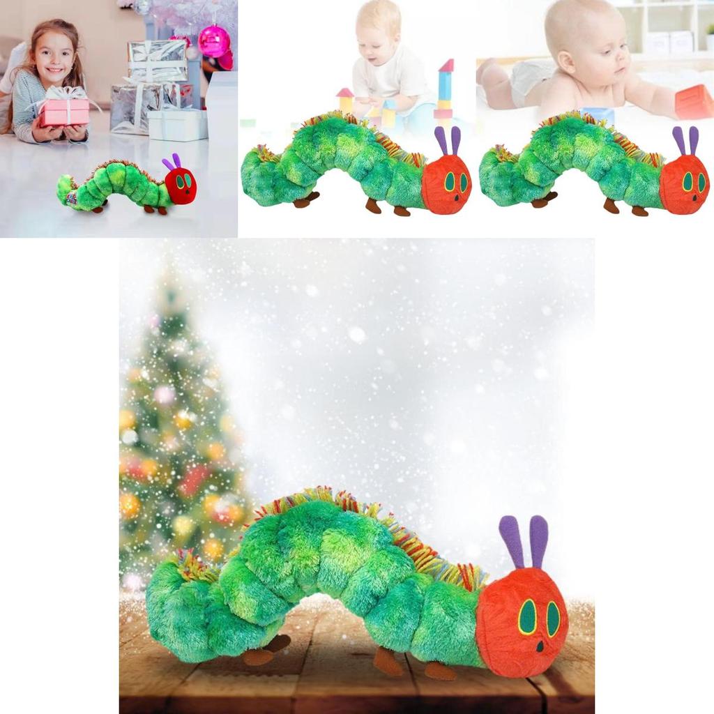 Adorable Colorful Caterpillar Plush Toy For Babies With Soft Neck Pillow For Sleep