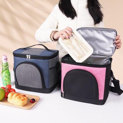 10L Portable Lunch Bag Food Thermal Box Durable Waterproof Office Cooler Lunchbox with Adjustable Shoulder Strap Insulated Case