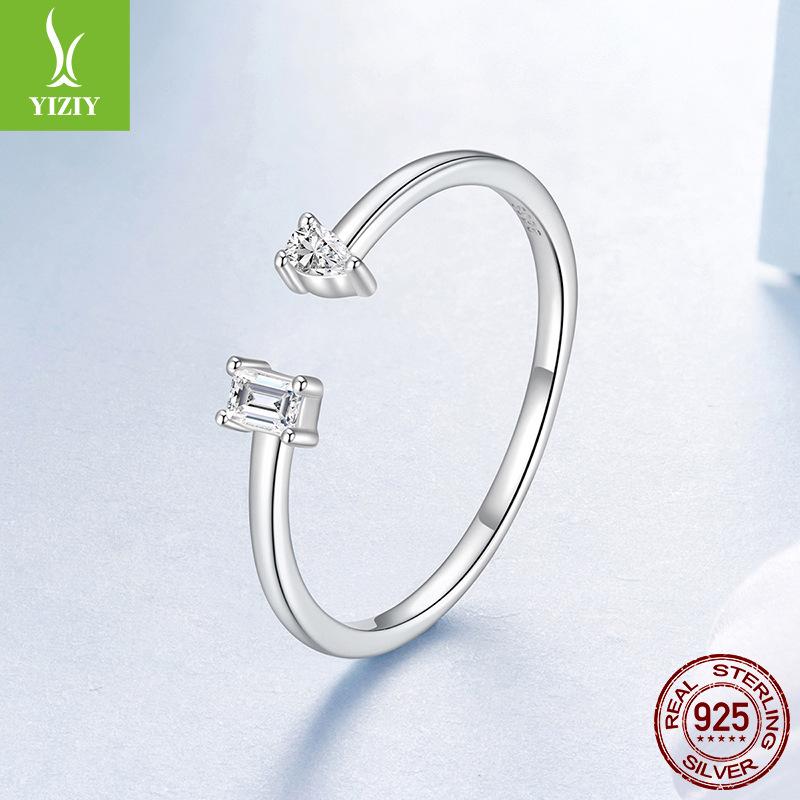 Simple Water Drop Open Ring Can Be Stacked, Exquisite And Compact S925 Sterling Silver Ring.