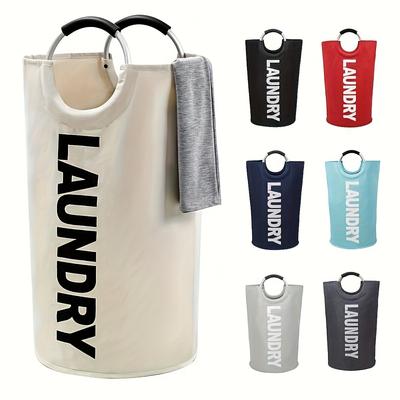 Cesto de Lavandería Extra Grande Impermeable con Asa Acolchada - Plegable, Almacenamiento Multiusos para Baño, Lavandería, Balcón