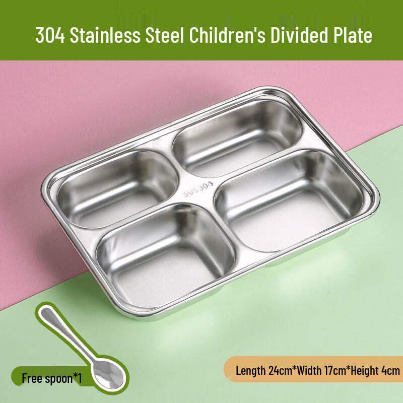 

304 Stainless Steel Kids Divided Plate