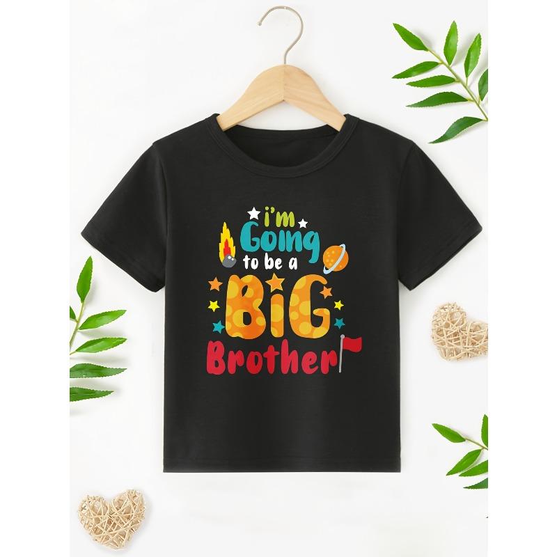 European Sizes I'M Going To Be a BIG Cartoon Pattern Print Creative Versatile Round Neck T-Shirt