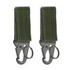 2ks taktická závěsná přezka Molle Nylonový popruh Karabina na opasek Trojúhelníkový přívěsek na klíče pro outdoorové lezení Camping Tool Příslušenství