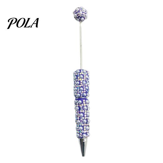 Customizable Writing Pen DIY Beadable Pen, Rhinestone Faux Pearl Ballpoint Fancy Glitter Jeweled for Crafting, Student Stationery Office Tools