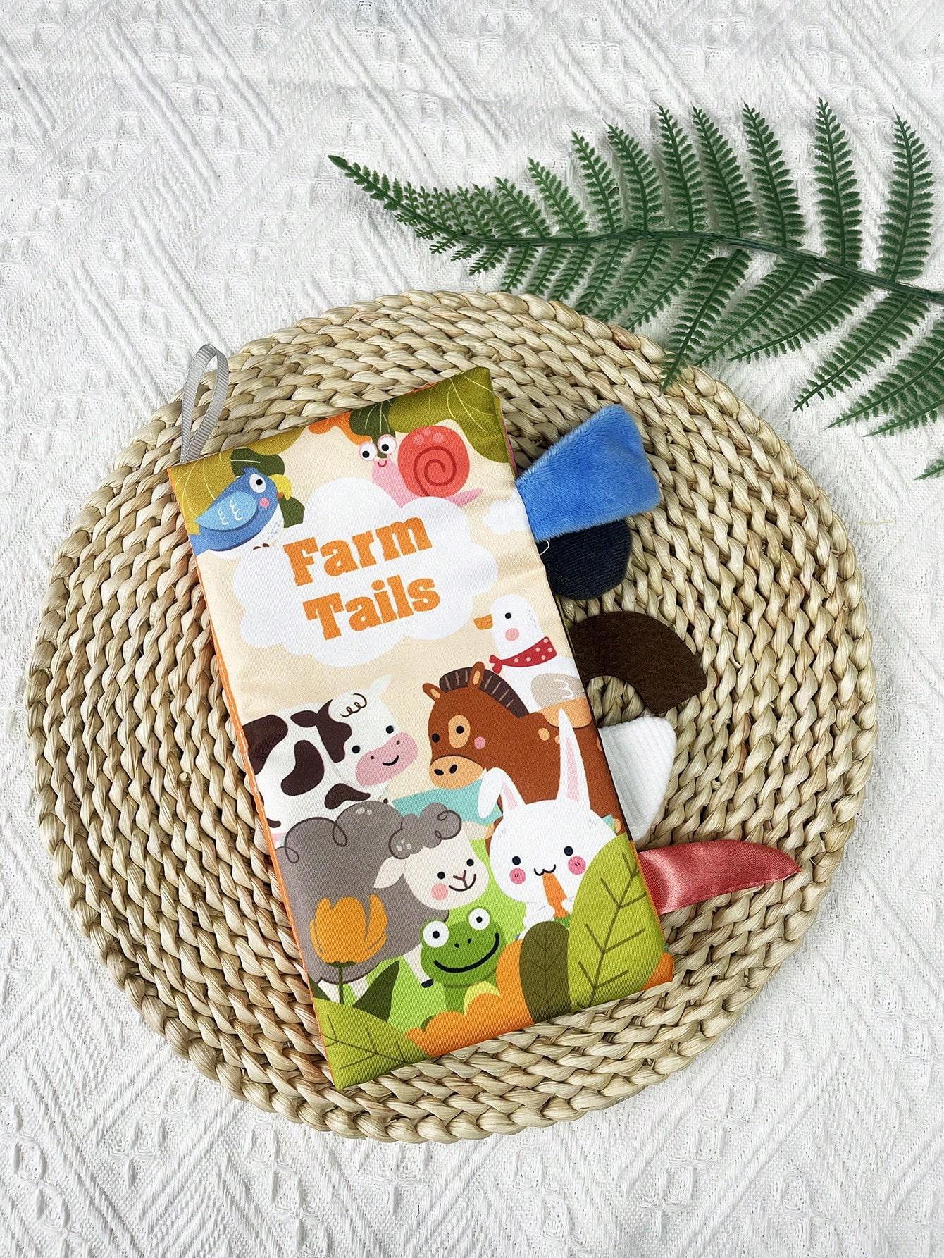 

Детская зеленая лесная милая и небьющаяся мультяшная книга-хвост из ткани для раннего образования, просвещения, книга-головоломка, игрушка