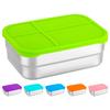 720ML Stainless Steel Lunch Box with Leak Proof Silicone Lids for Secure Meal Storage and Travel Friendly Snack Containers