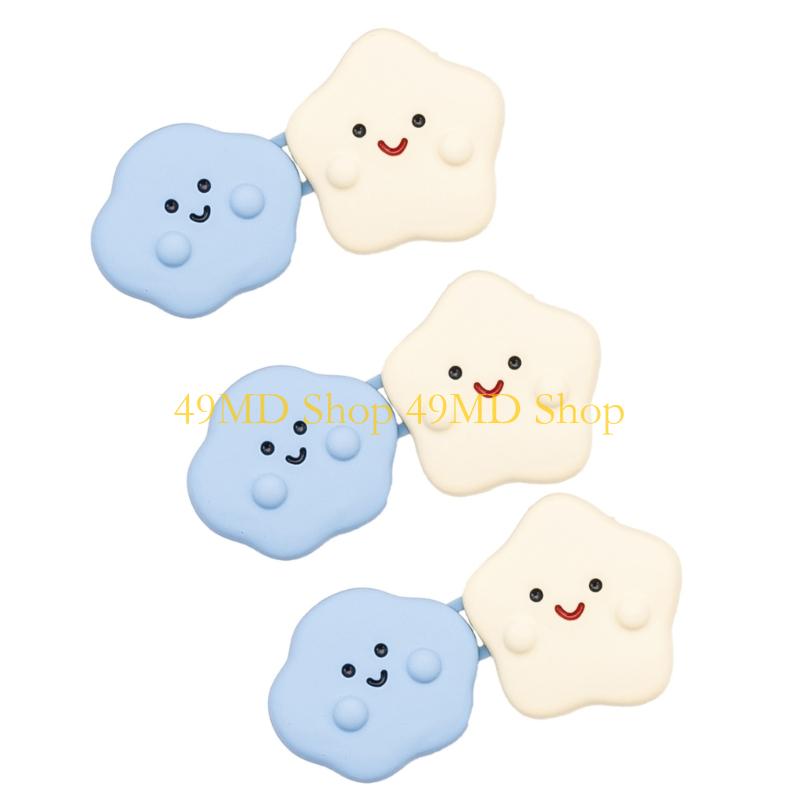 49MD 3PCS Cloud Theme Waist Adjuster Clip NonSewing Waist Tighteners For Loose Jeans Pants Women Waist Decoration синий