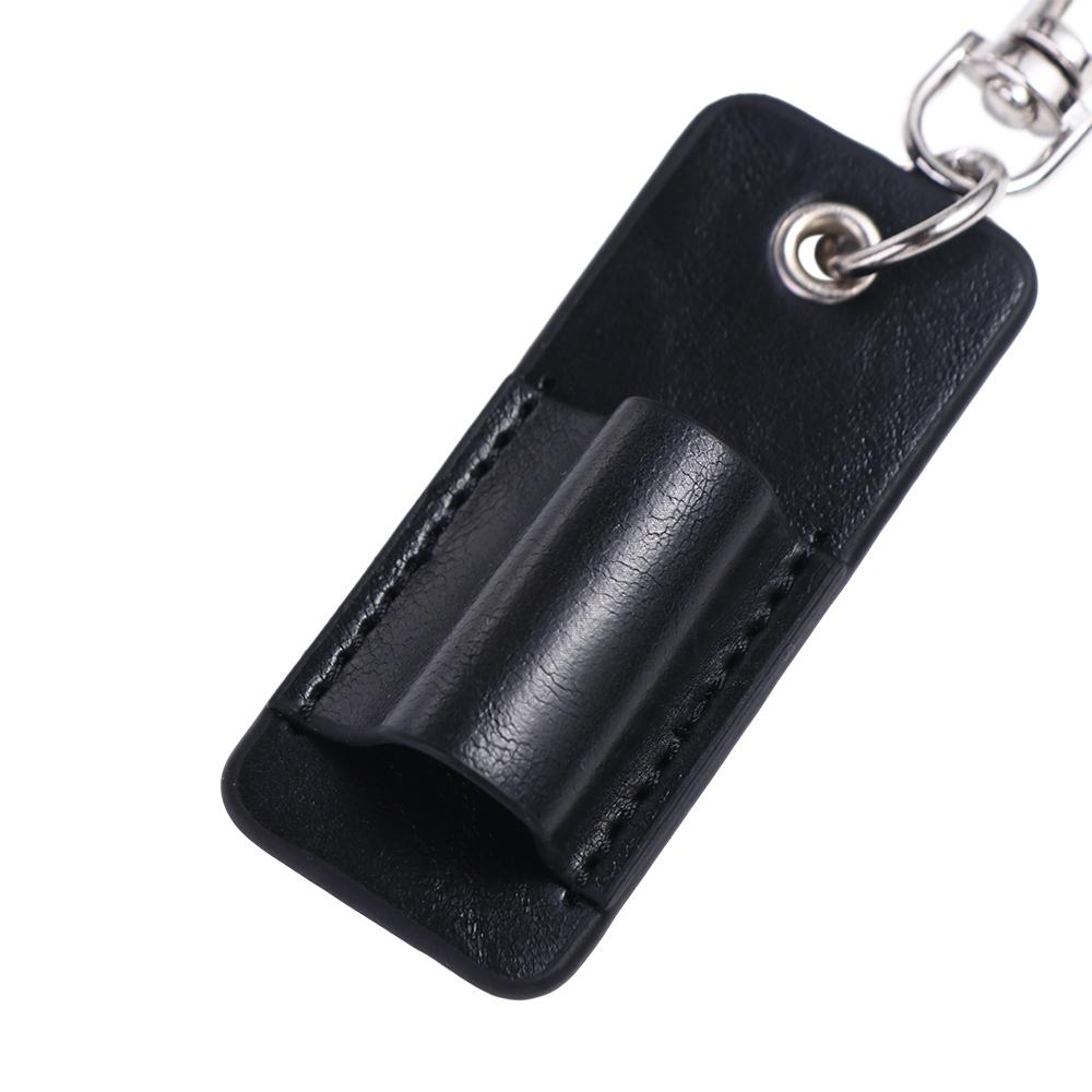 Pu Leather Pen Storage Sleeve Pouch Pen Protector Keyring Pen Holder Keychain Pencil Organizer