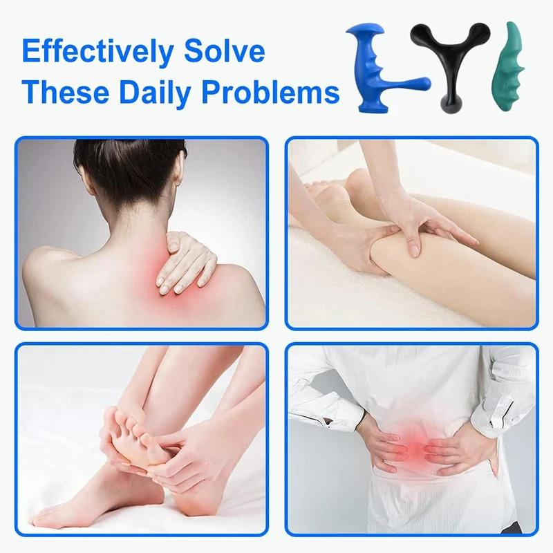 Mini Handheld Akupressur Manuelles Massagegerät Daumen Entspannung Für Ganzkörper Tiefengewebsmassage 3-beinige Massageknöpfe Stressabbau
