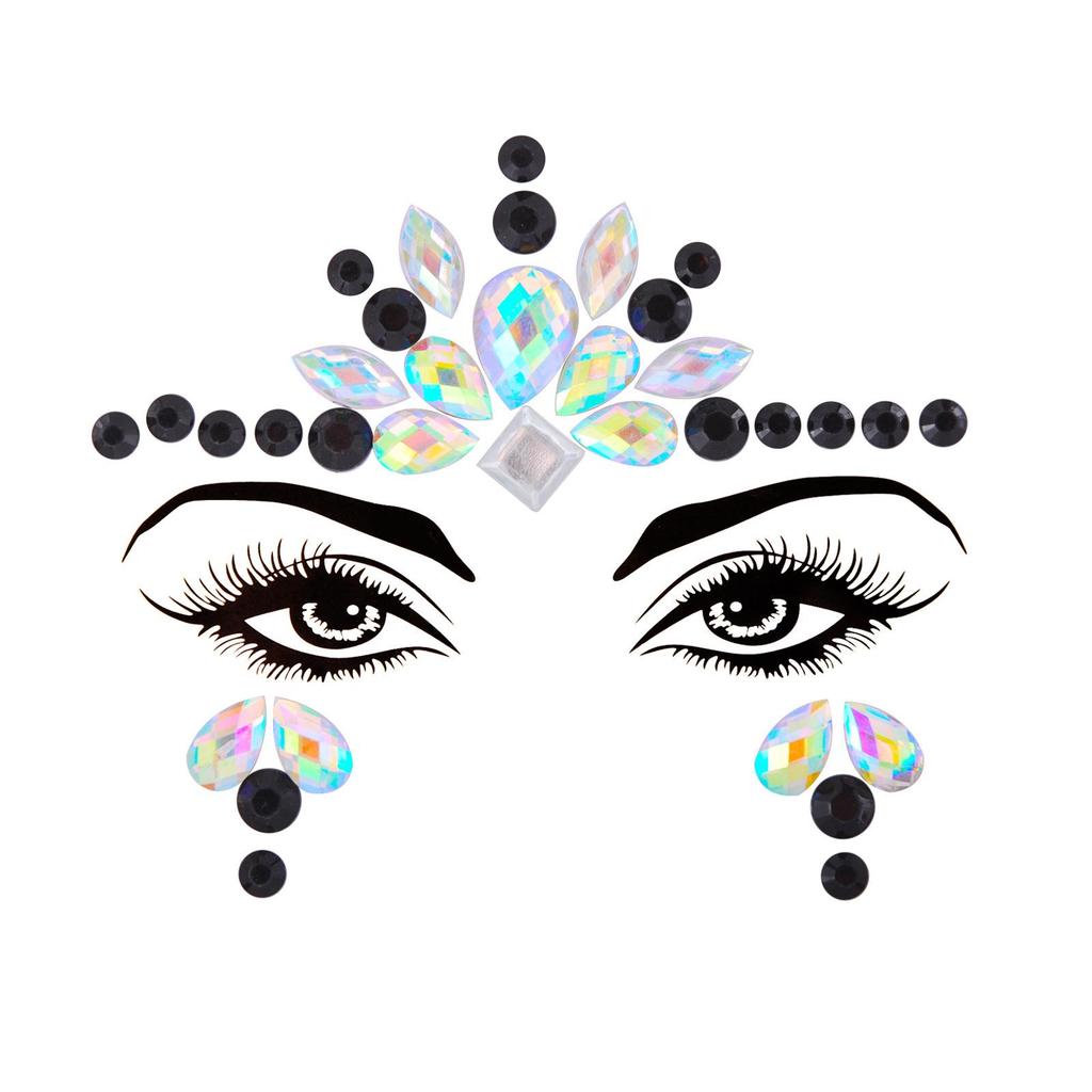 Crystal Tattoo Sticker Glitter Eyeliner Eyebrow Makeup Face Eyes Diamond Temporary Tattoo Rock Rhinestone 3D Eyeliner Stickers