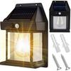 LED Solar Lamp Lantern Wall Sconce With Motion and Dusk Sensor