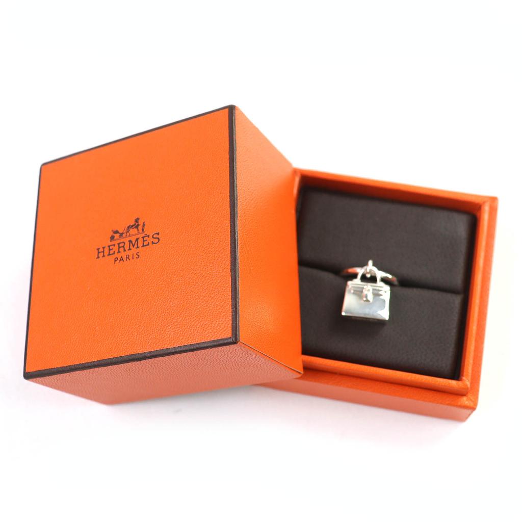 Excellent HERMES Ring Birkin Amulet Ring Silver AG925 Women Used